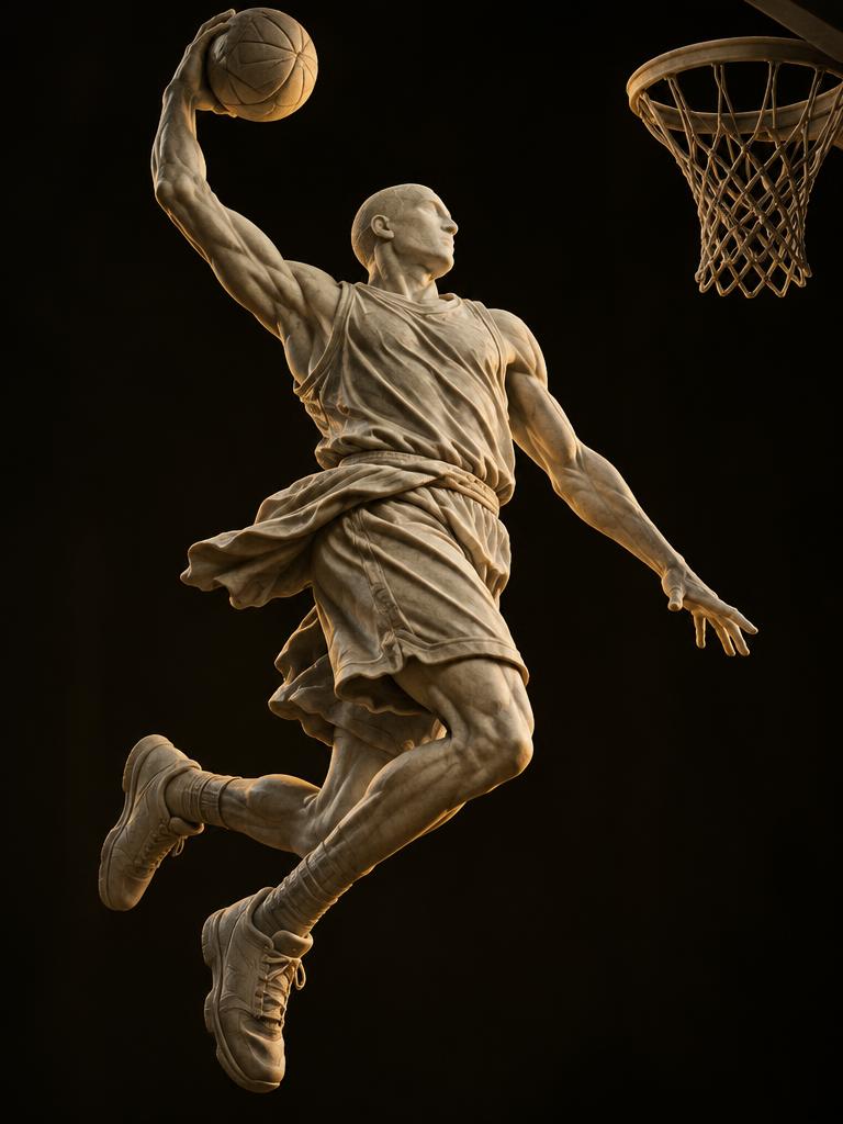 Bill Russell cast in stone